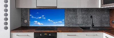 Glazen achterwand keuken Wolken aan de hemel