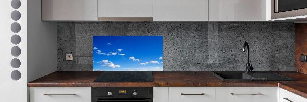 Glazen achterwand keuken Wolken aan de hemel