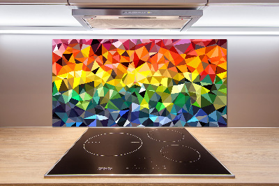 Spatscherm keuken Geometrische achtergrond