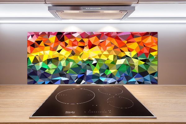 Spatscherm keuken Geometrische achtergrond