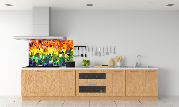 Spatscherm keuken Geometrische achtergrond