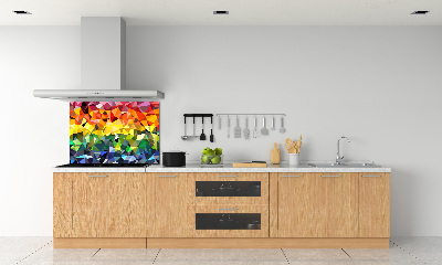 Spatscherm keuken Geometrische achtergrond