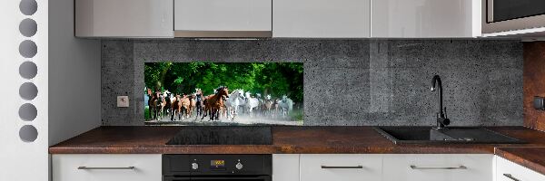 Spatplaat keuken Paarden in galop