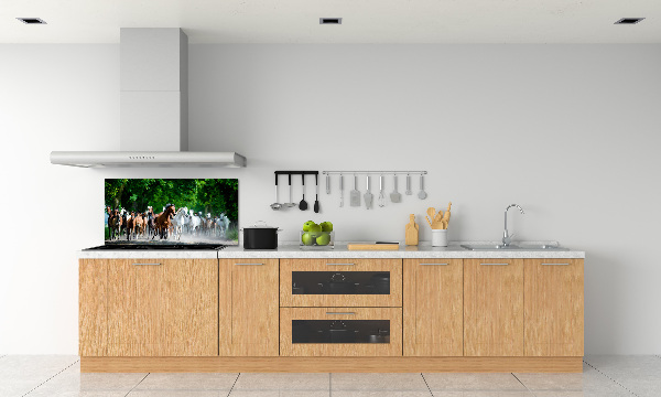 Spatplaat keuken Paarden in galop