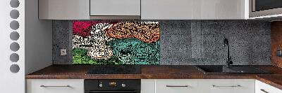 Achterwand keuken Abstracte veren