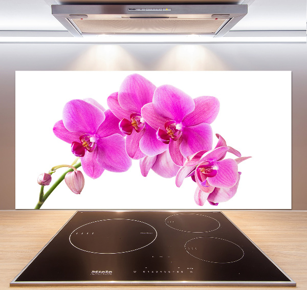 Spatscherm keuken Roze orchidee