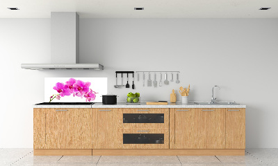 Spatscherm keuken Roze orchidee