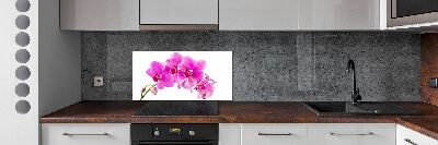 Spatscherm keuken Roze orchidee
