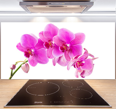 Spatscherm keuken Roze orchidee