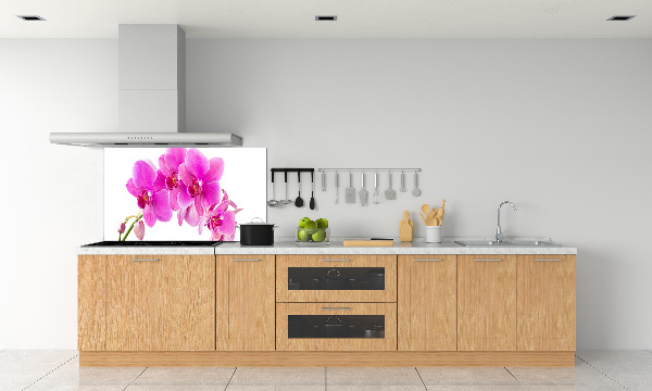 Spatscherm keuken Roze orchidee