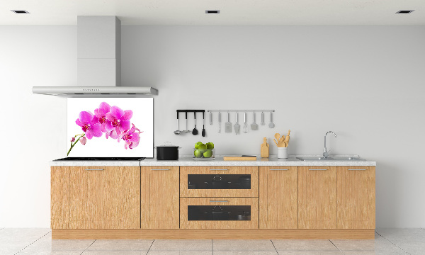 Spatscherm keuken Roze orchidee