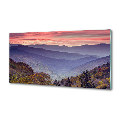 Keuken achterwand Zonsondergang boven de bergen