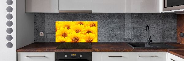 Achterwand keuken Zonnebloemen