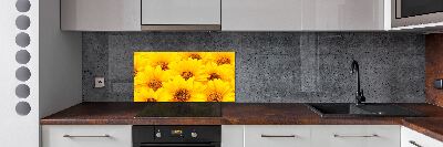 Achterwand keuken Zonnebloemen