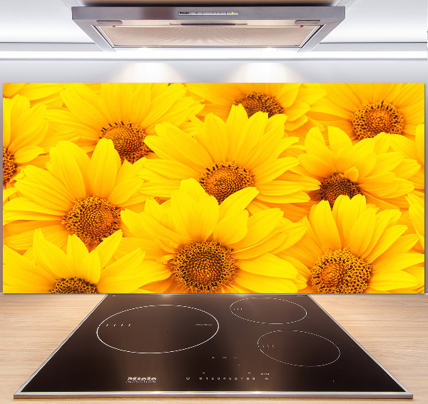 Achterwand keuken Zonnebloemen