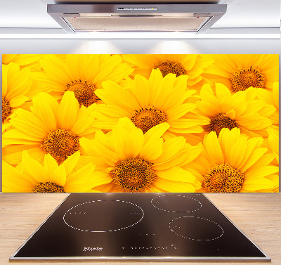 Achterwand keuken Zonnebloemen