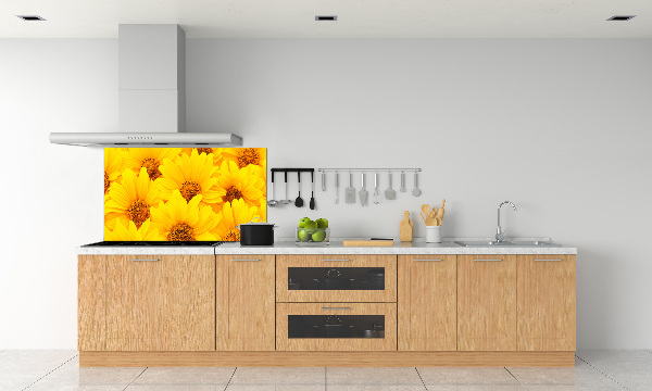 Achterwand keuken Zonnebloemen
