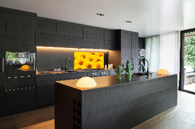 Achterwand keuken Zonnebloemen