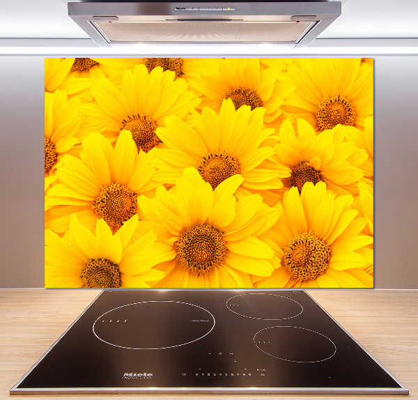 Achterwand keuken Zonnebloemen