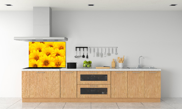 Achterwand keuken Zonnebloemen