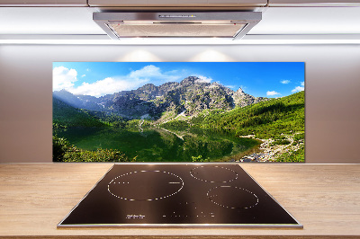 Glazen achterwand keuken Het zeeoog ​​van het Tatragebergte