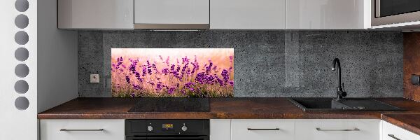 Spatscherm keuken Lavendel
