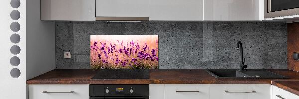 Spatscherm keuken Lavendel