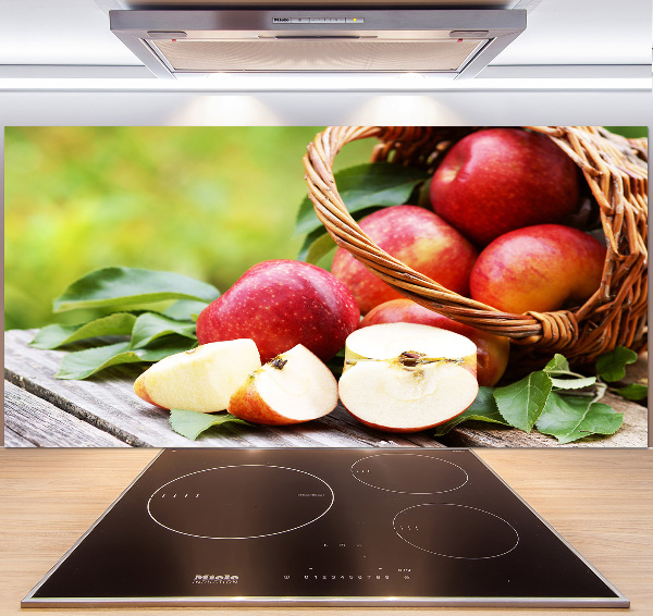 Keuken achterwand Appels in een mand