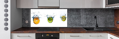 Glazen achterwand keuken Fruit onder water