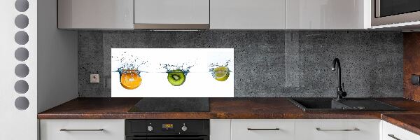Glazen achterwand keuken Fruit onder water