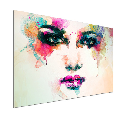 Spatscherm keuken Portret van een vrouw