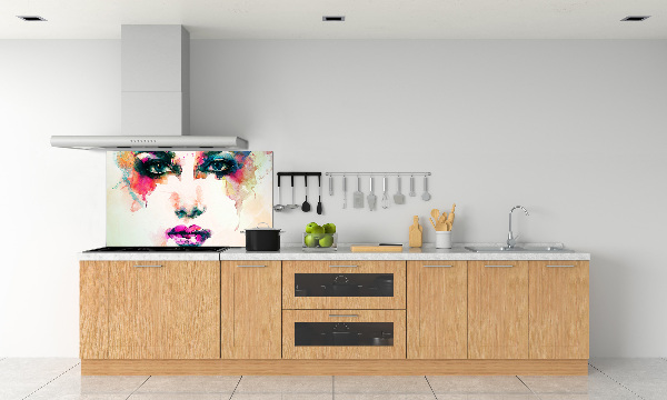 Spatscherm keuken Portret van een vrouw