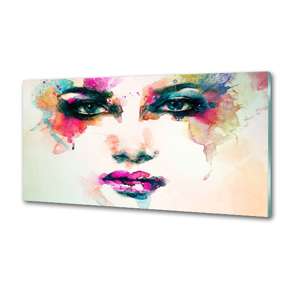 Spatscherm keuken Portret van een vrouw