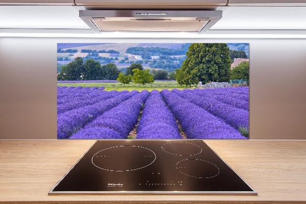 Spatscherm keuken Lavendelveld