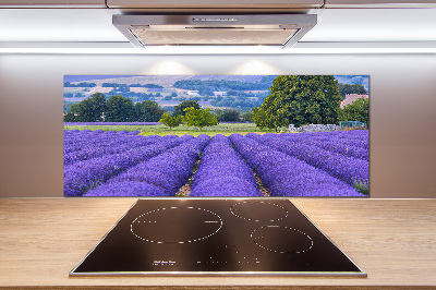 Spatscherm keuken Lavendelveld