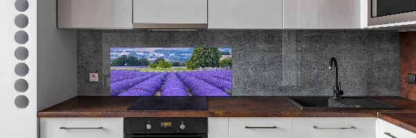 Spatscherm keuken Lavendelveld