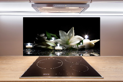 Keuken achterwand Witte lelie