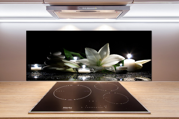 Keuken achterwand Witte lelie