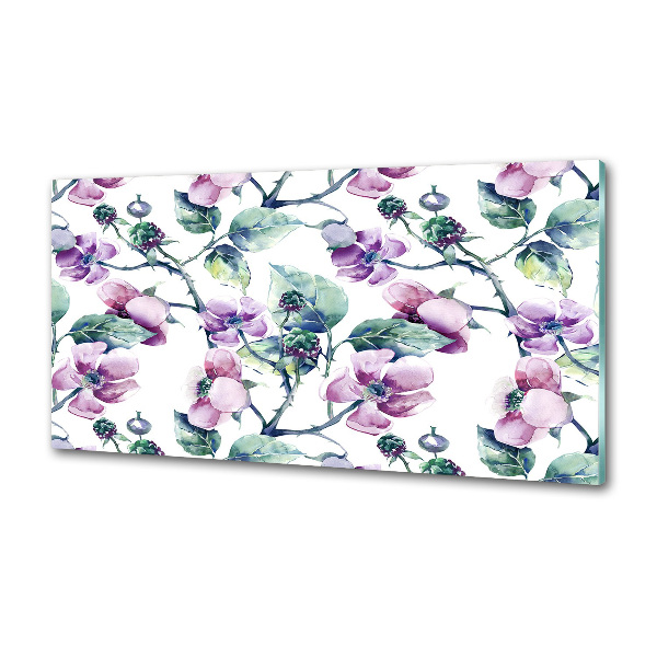 Spatplaat keuken Braambloemen