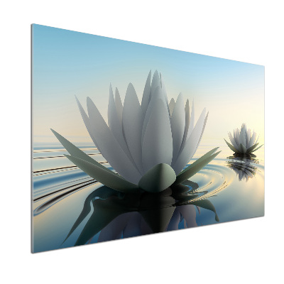 Spatscherm keuken Lotusbloem