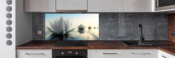 Spatscherm keuken Lotusbloem