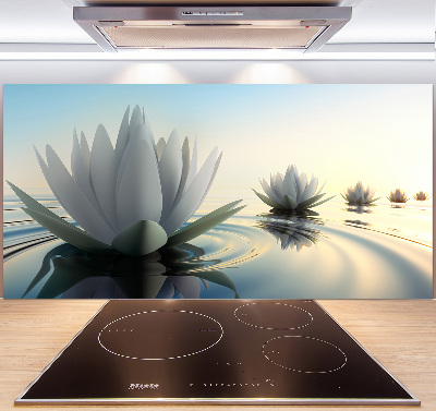 Spatscherm keuken Lotusbloem