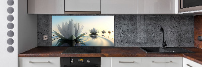 Spatscherm keuken Lotusbloem