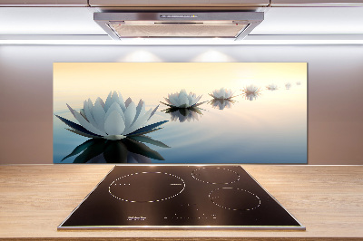 Spatplaat keuken Lotusbloemen