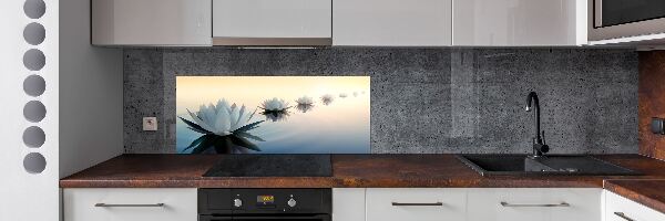 Spatplaat keuken Lotusbloemen