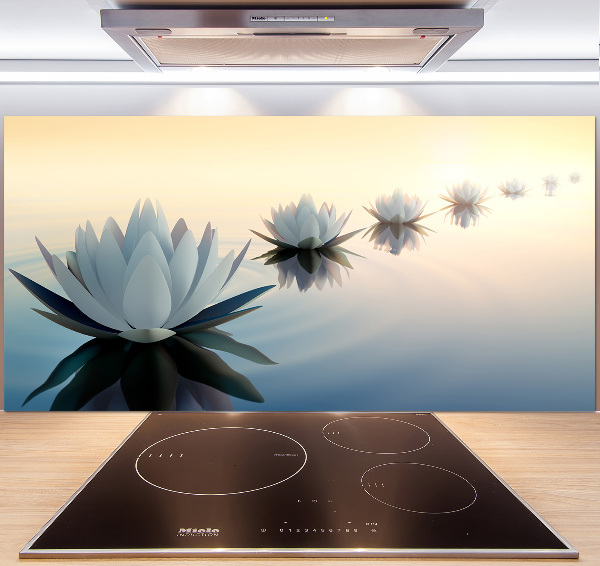 Spatplaat keuken Lotusbloemen