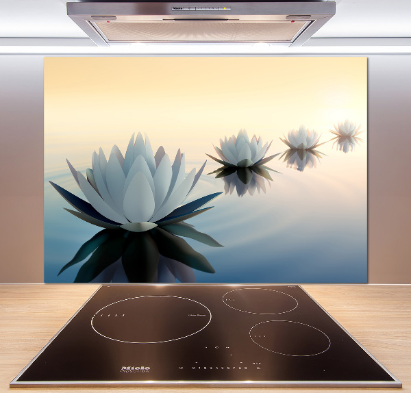 Spatplaat keuken Lotusbloemen