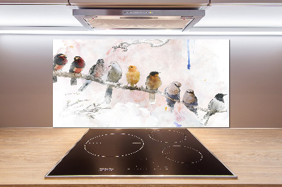 Spatplaat keuken Vogels op een tak