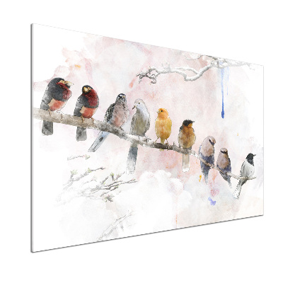 Spatplaat keuken Vogels op een tak