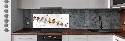 Spatplaat keuken Vogels op een tak